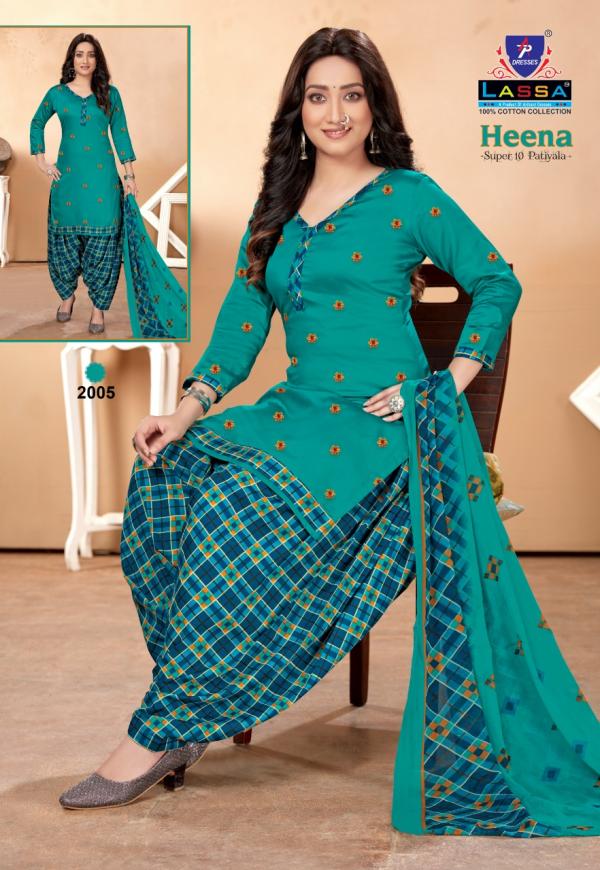 Lassa Heena Super 10 Patiyala Vol-2 Cotton Designer Dress Material